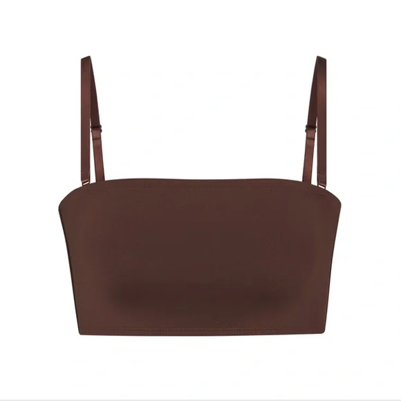 NEW!! SKIMS Shaping Swim Bandeau Bikini Top - Cocoa