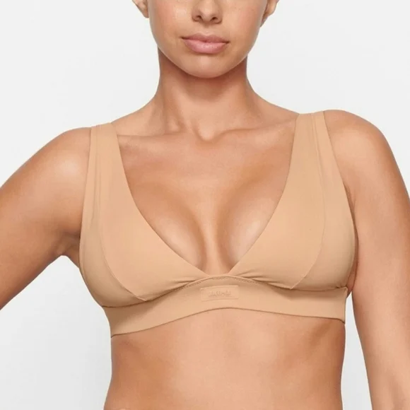 SKIMS Ochre Plunge Bikini Top