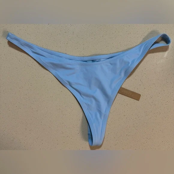 SKIMS Swim Thong Bikini IRIS BLUE NWT