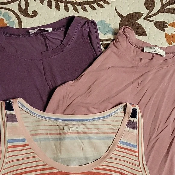Zenana‎ Tank Top Womens Size Small X3 pink mauve purple