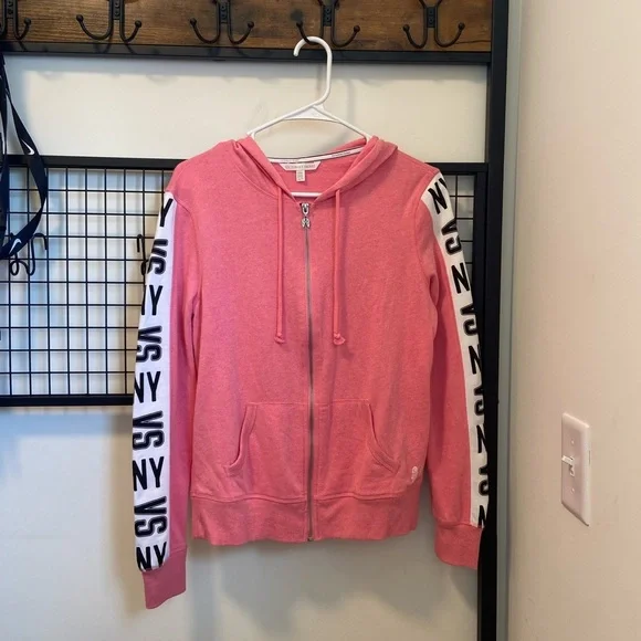 NWOT | Victoria’s Secret pink angel wings women’s zip-up‎ sweatshirt — XS