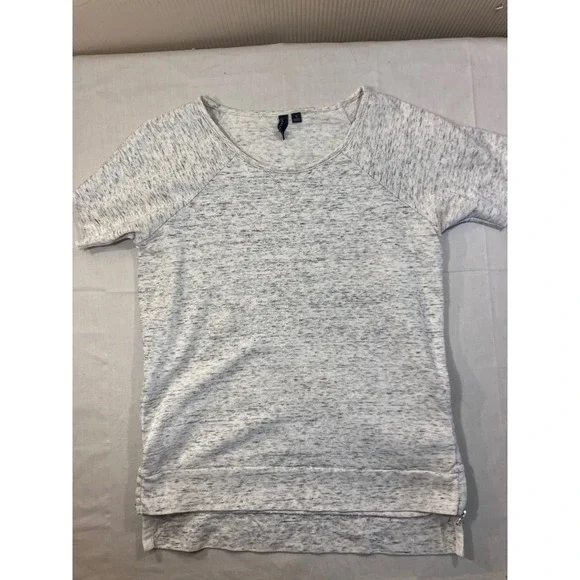 Cynthia Rowley Marled Knit Short Sleeve Tunic Top Womens Size S‎