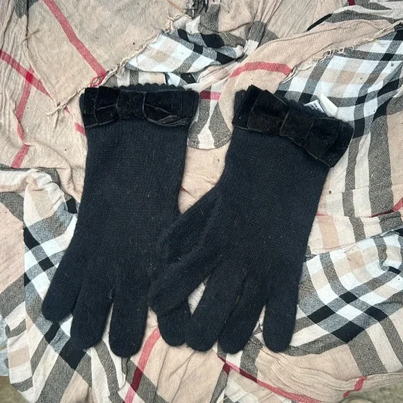 Carolina Amato Wool Angora Rabbit Hair Gloves