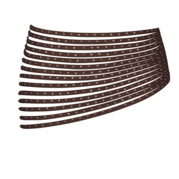 NWT SKIMS RHINESTONE SWIM STRAPPY SKIRT IN COCOA