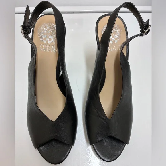 Elegant Black‎ Women's Slingback Wedge Shoes