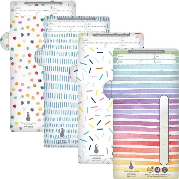 400 Count Breast Milk Storage Bags 8oz Leak-Proof BPA-Free Freezer Safe