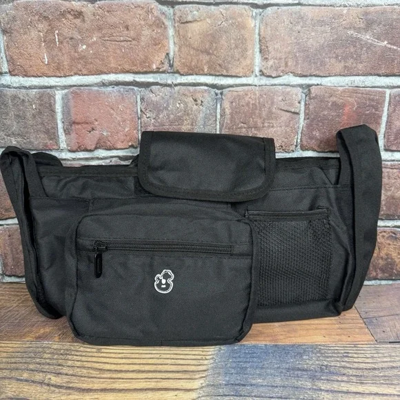 Stroller Organizer w Cup Holder Detachable‎ Phone Bag Black Nylon Universal NWOT