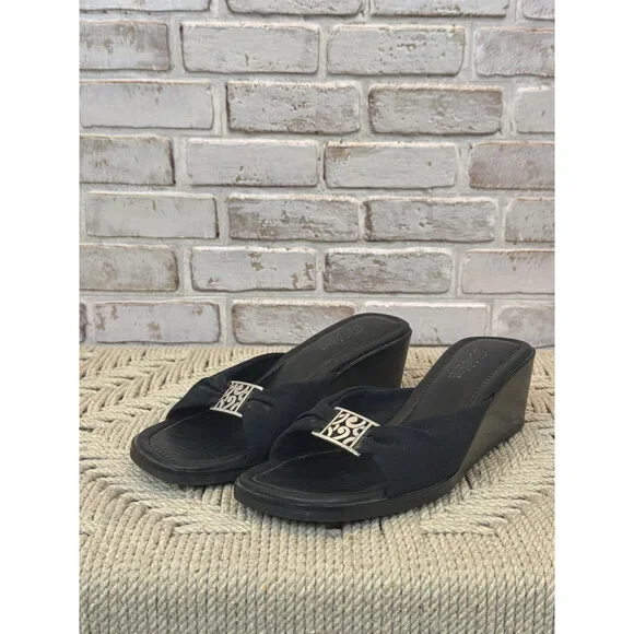 Brighton Wedges – Black, Size 8.5 – Good Condition