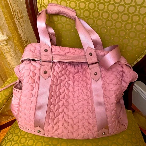 Cynthia Rowley pink baby bag, large