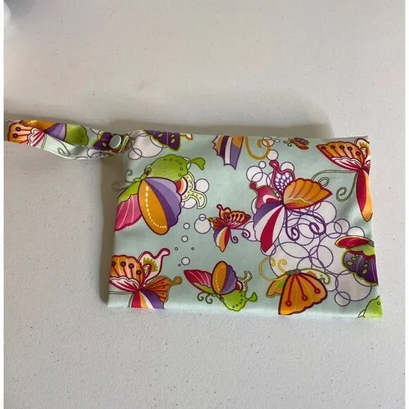 Zippered‎ Butterfly Mini Wet Bag Wristlet