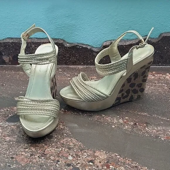 BCBGeneration Leopard Wedges
