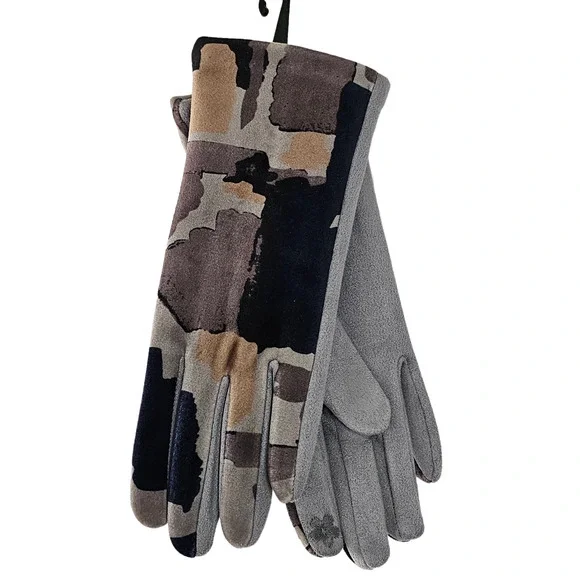 NWT Smart Touch Abstract print neurtra gloves artsy modern glam modern