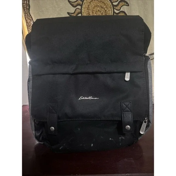 Eddie Bauer Crosstown Cascade Back Pack Diaper Bag - Black/Gray