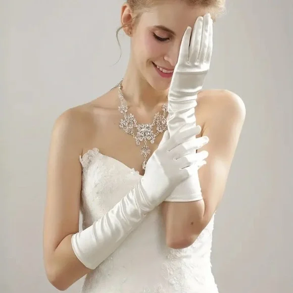 Satin Long gloves