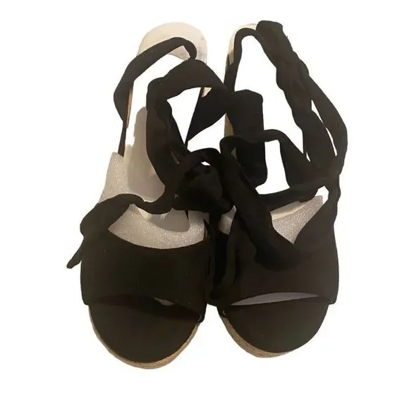 LIYUANDIAN Women’s Platform Espadrilla With Ankle‎ Strap Buckles Size 7 New