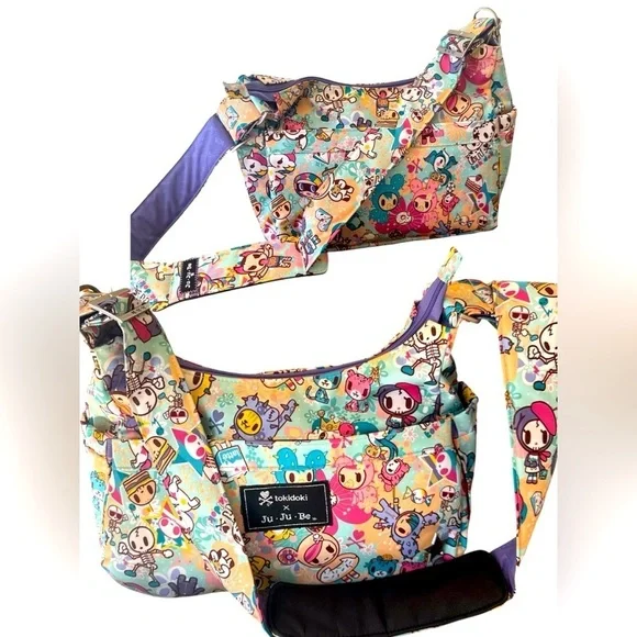 Tokidoki x Ju-Ju-Be Hobo Be Bag – Sandy Beach Print Crossbody Like New