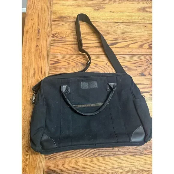 Mountain‎ Buggy Black Cotton and Leather Satchel Bag