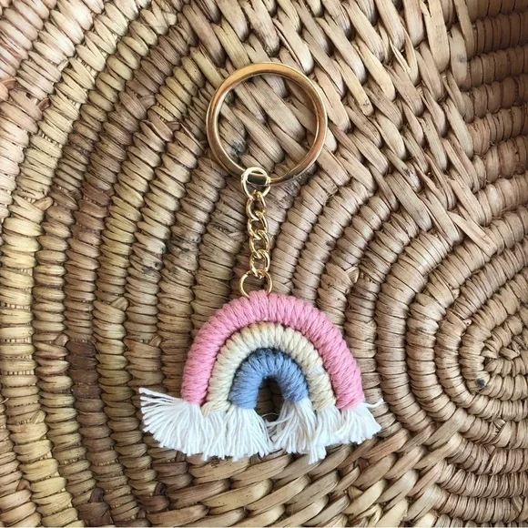 BOHO rainbow keychain for diaper bag