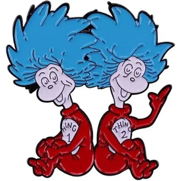 Dr. Seuss Thing 1 and Thing 2 Enamel Pin