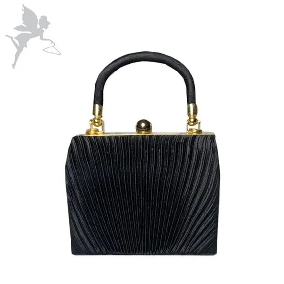 Mini Satin Pleated Box Purse