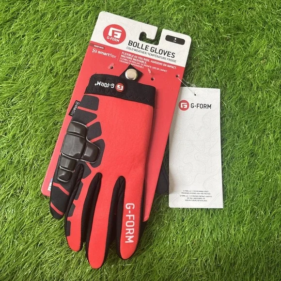 G-Form Bolle Cold Weather Bicycle Cycle Bike Gloves Red / Black‎ Size Small