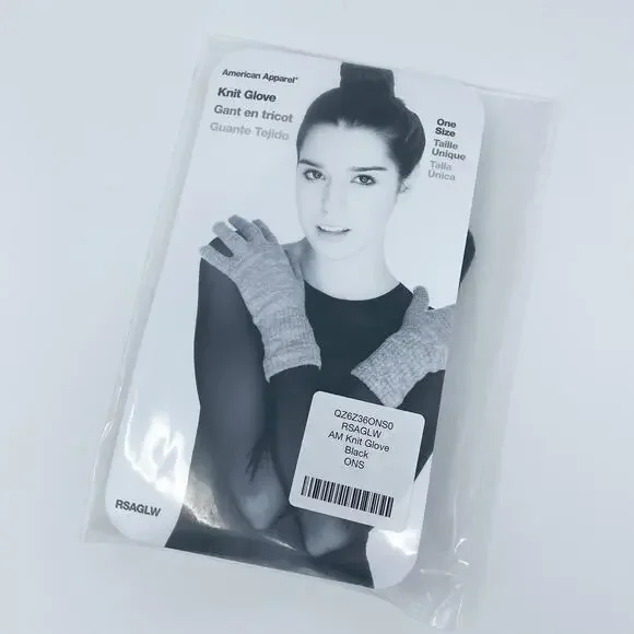 American‎ Apparel Black Knit Gloves