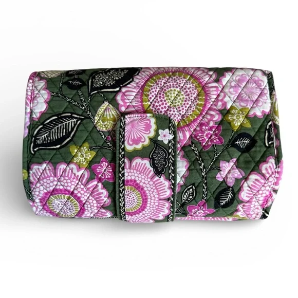New Vera Bradley Travel Baby Changing Pad Washable Cotton Floral Green Pink O/S