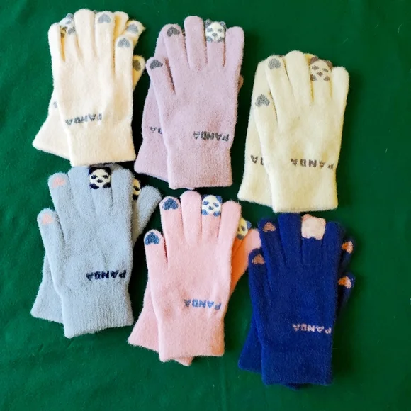 Touch screen cozy women's gloves - pink