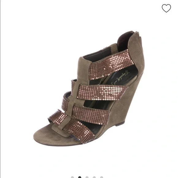 Elizabeth and James wedge shoes, size 8 1/2
