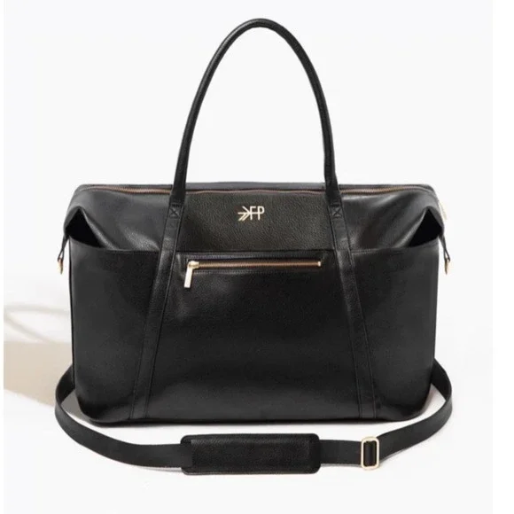 Freshly Picked Ebony Weekender Diaper Carryall Vegan Leather Bag $240