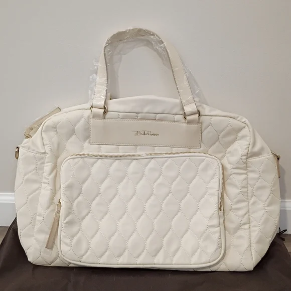 NWT Bella Russo Cream Ivory Quilted 17.7