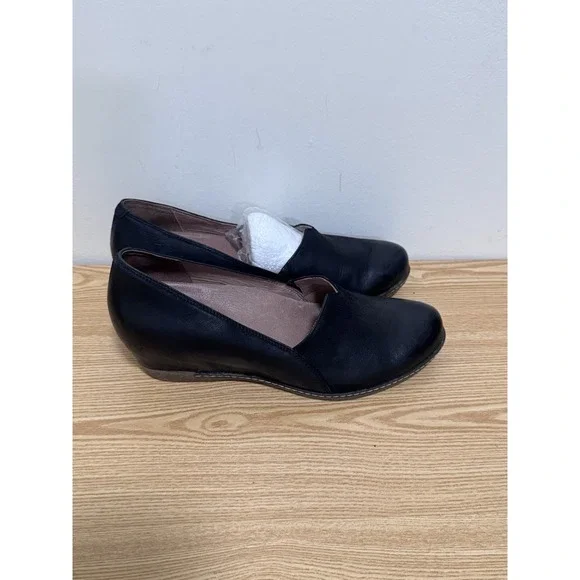 DANSKO LILIANA Burnished Teak‎ Leather Wedge Shoe Pump Slip On 39 women 8.5 - 9