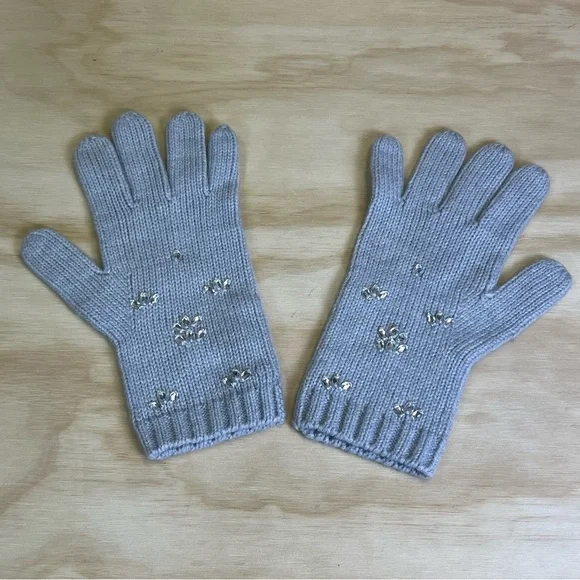 Banana Republic Women’s Gray Embellished Gloves