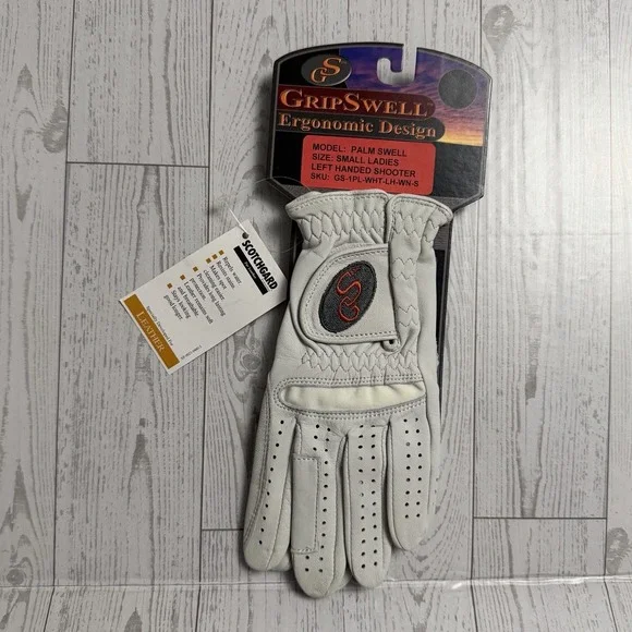 Gripswell Gloves Palm Swell Small Ladies Left Handed Shooter GS-1PL-WHT-LH-WN-S