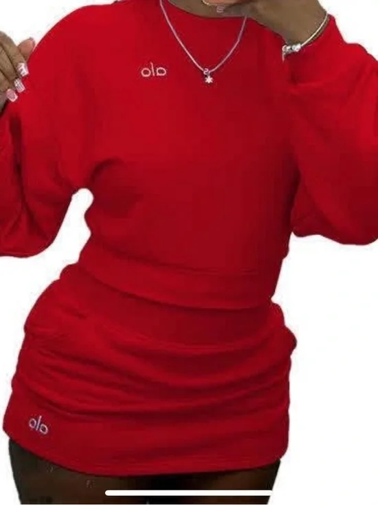 ALO Yoga Red Skirt Set