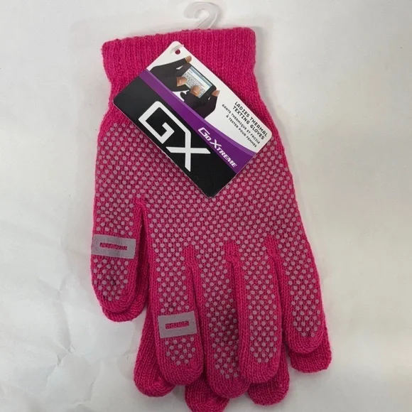 GX Xtreme Pink ladies thermal texting gloves