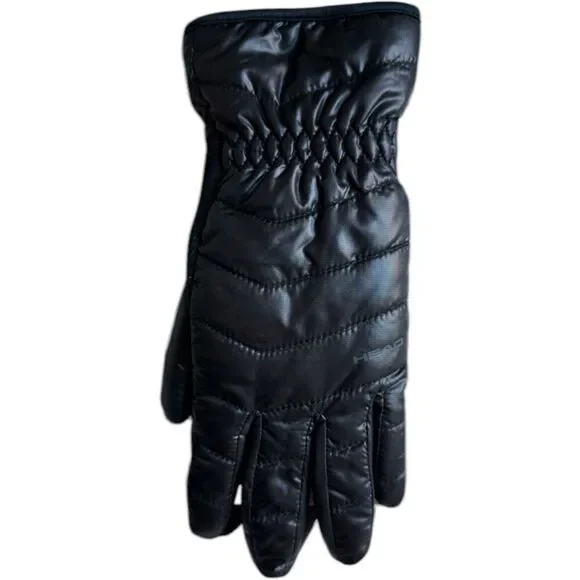 Brand New Womens Head Black Hybrid Waterproof Winter Warm Gloves - Sz S
