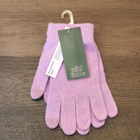 Wild Fable Light Purple Knit Gloves NWT