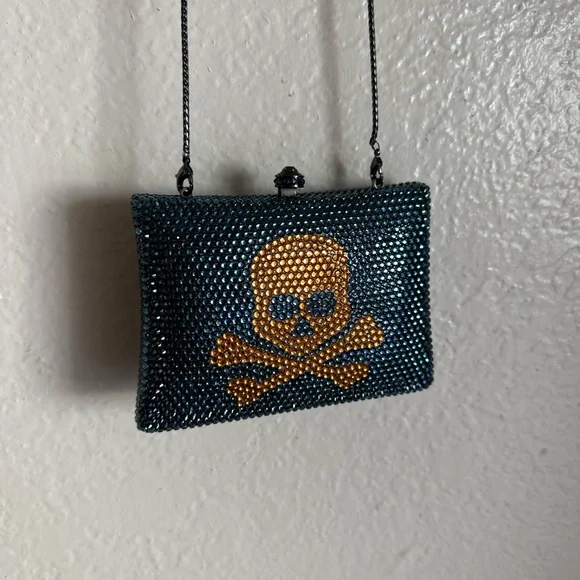 Super cute skull gem filled clutch/evening bag