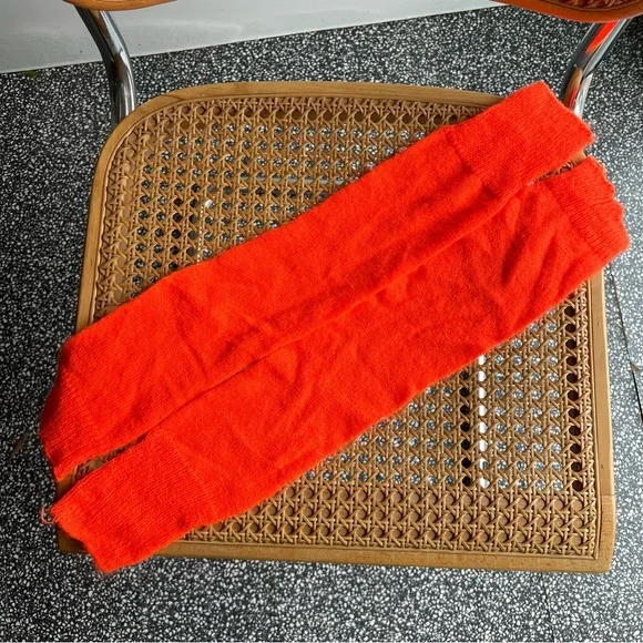 Bright Orange Knit Hand Warmers B1-20