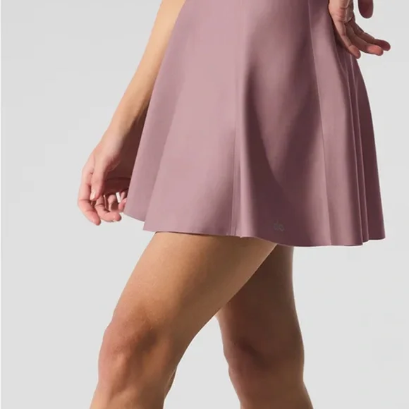 Alo Airlift Down The Line Tennis Skirt SMOKY QUARTZ, size XS. DISCONTINUED COLOR