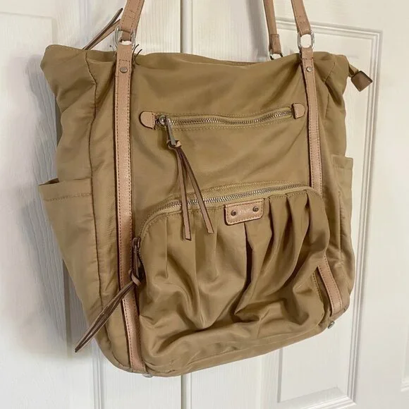 Utiliti - Tan Nylon Travel Tote/ Diaper bag