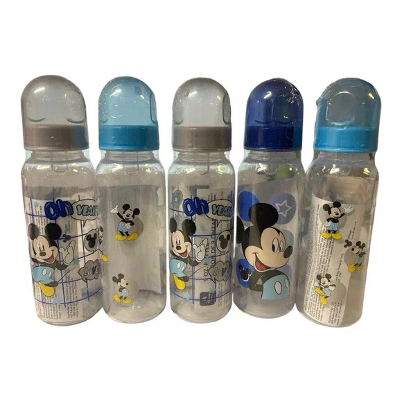 Disney Baby Bpa Free‎ 9oz Bottle Medium Flow Silicone Nipple Mickey Mouse 5pk