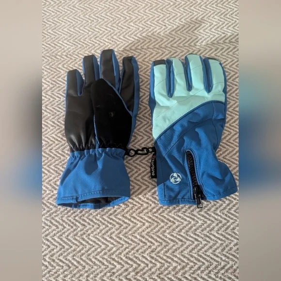 Turbine Blue and Black Women's Gloves Size Small