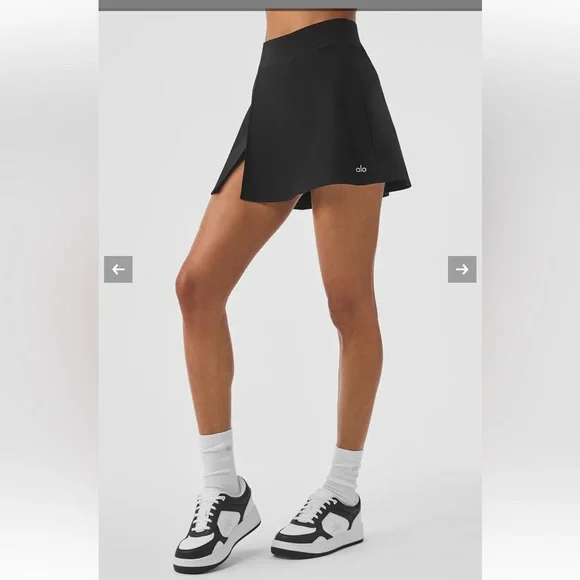 Alo, tennis skirt, black , xxs
