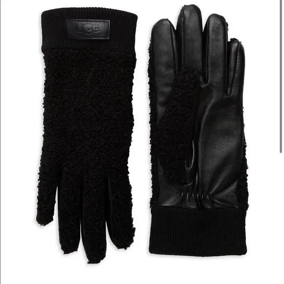 SALE UGG shearling/leather gloves