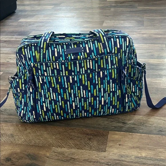 Vera Bradley Blue and Green Patterned Baby Bag