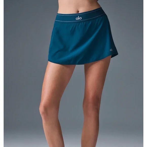 Alo Match Point Tennis Skirt NWT Eclipse Blue