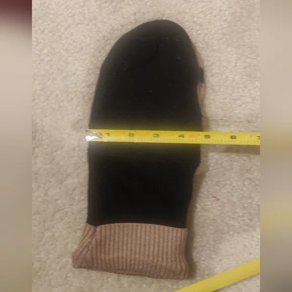 HandMade UpCycle Wool, Cashmere Blend Gray, Burgundy, Cozy Lightweight Mittens