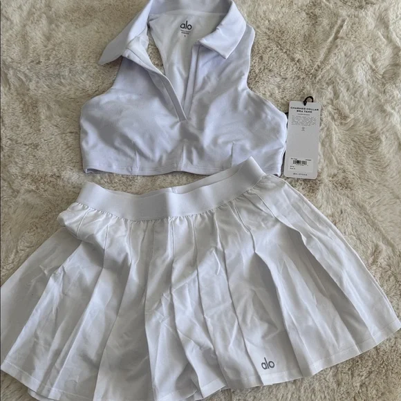 ALO Yoga White Skirt Set